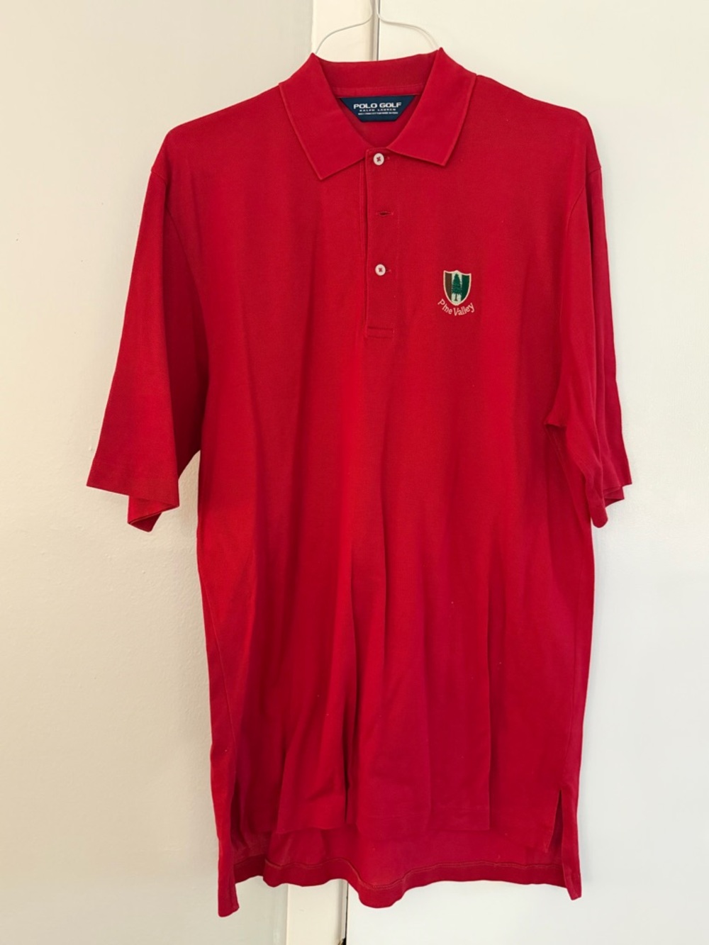 Men’s Red Short-Sleeve Polo Shirt Pine Valley Golf